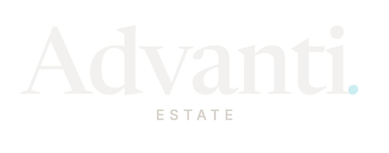 Advanti Estate ordmerke, lys, transparent bakgrunn