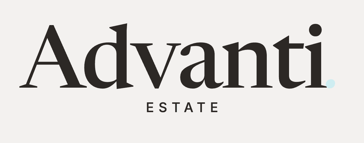 Advanti Estate ordmerke på warm-white